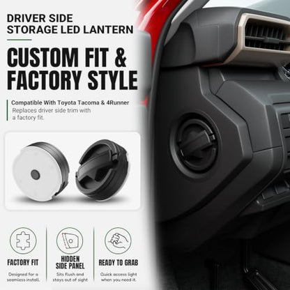 Driver Side Storage LED Lantern Compatible with 2024-2026 Toyota Tacoma