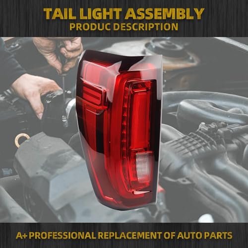 LED Tail Light Assembly Compatible with 2019-2024 GMC Sierra 1500/2500 HD/3500 HD