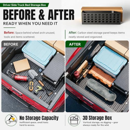 Driver Side Truck Storage Box Compatible with 2024-2026 Toyota Tacoma
