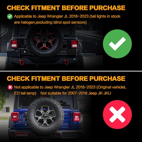 Full LED Tail Lights for Jeep Wrangler JL 2018-2024,Clear Lens