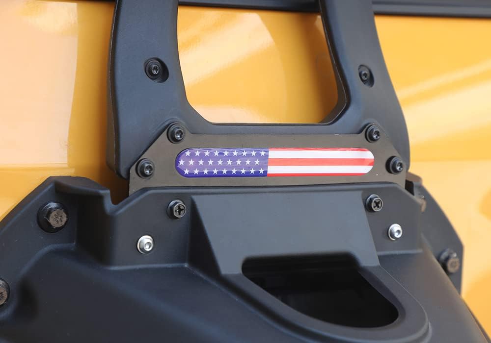 Third/3rd Brake Light Extension Mounting Bracket, BORUIEN 3rd Brake Light Holder Spare Tire High Brake Lights Extension Brackets for 2021 2022 Ford Bronco (NOT for Bronco Sport) (Black USA Flag)