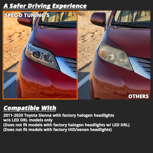Switchback Projector Headlights For 2011-2020 Toyota Sienna