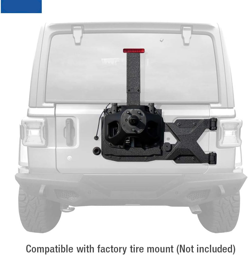 Tire Carrier Kit Compatible with 2018-2026 Jeep Wrangler JL (Not for JK) for up to 37inch Spare Tire