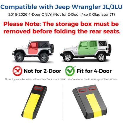 Rear Under Seat Storage for Jeep Wrangler JL JLU 2018-2026 4-Door