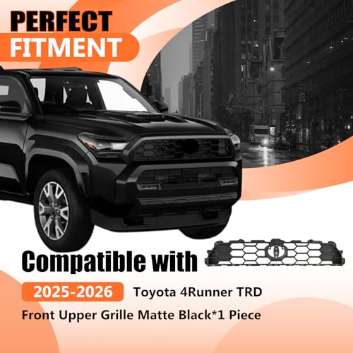 Matte Black Front Upper Grille for Toyota 4Runner TRD 2025-2026