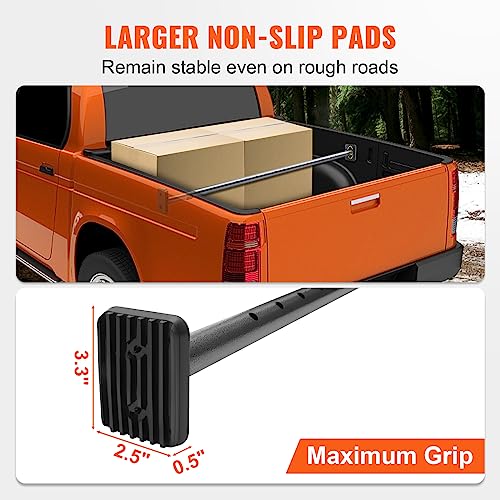 Cargo Bar, Truck Bed Bar Adjustable from 40" to 73", Heavy-Duty Steel Cargo Stabilizer Bar with 220 lbs Capacity, Truck Load Bar Stop Sliding for Pickup Truck Bed, SUV, Minitruck