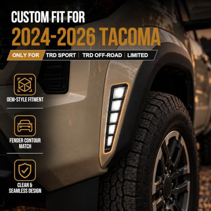 LED Fender Lights for 2024-2026 Tacoma TRD Sport/Off-Road/Limited