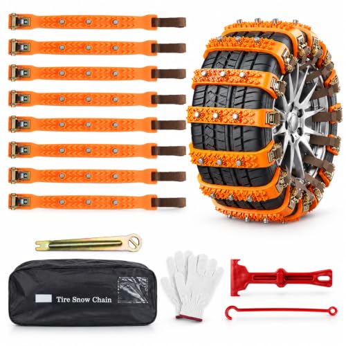Universal Snow Chains, Portable Tire Chains for Car Truck SUV