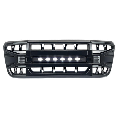 Front Grill Replacement for F150 2004-2008, Matte Black Front Bumper Grille w/Off-Road Lights - OMOTOR