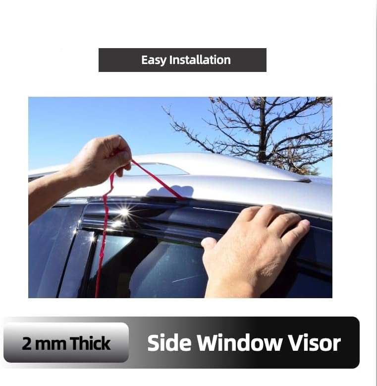 Smoke Window Visor Set Fits for Toyota Tundra Extended Cab 2000-2006