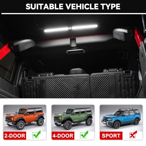 Rear Ceiling Lights Fit For Ford Bronco 2021 - 2026 (Not fit for Sport)