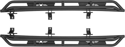 Hooke Road Gladiator Cab Length Side Steps Tube Running Board Nerf Bar Rock Slider Rails for 2020-2025 Jeep Gladiator JT Pickup Sport Willys Overland Rubicon Mojave