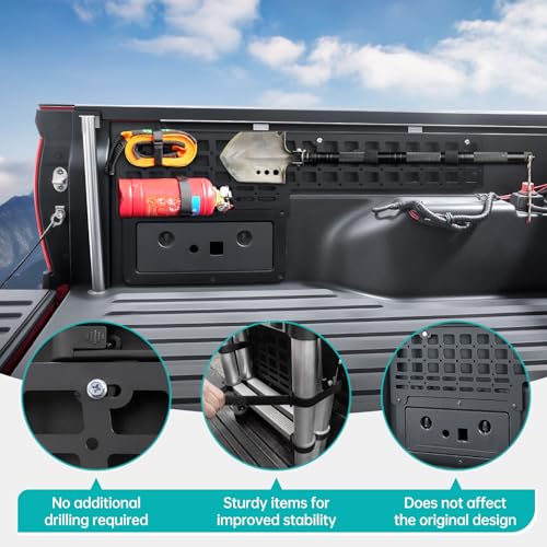 5FT Side Truck Bed Molle Panel Rack System Compatible with 2005-2023 Toyota Tacoma (Not Fit TRD)
