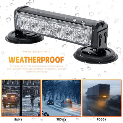 Battery Operated Flashing Strobe Light Bar for Vehicles Trucks Car