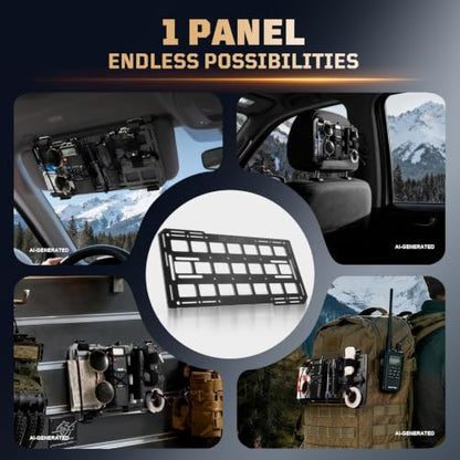 Visor MOLLE Panel, Rigid Fiberglass Sun Visor Organizer