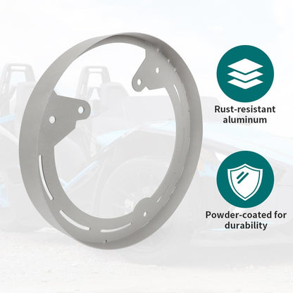 for Polaris Slingshot Wheel Rings DYI Kit for LED's RAW Aluminum Powdercoated (3 PCS) - OMOTOR