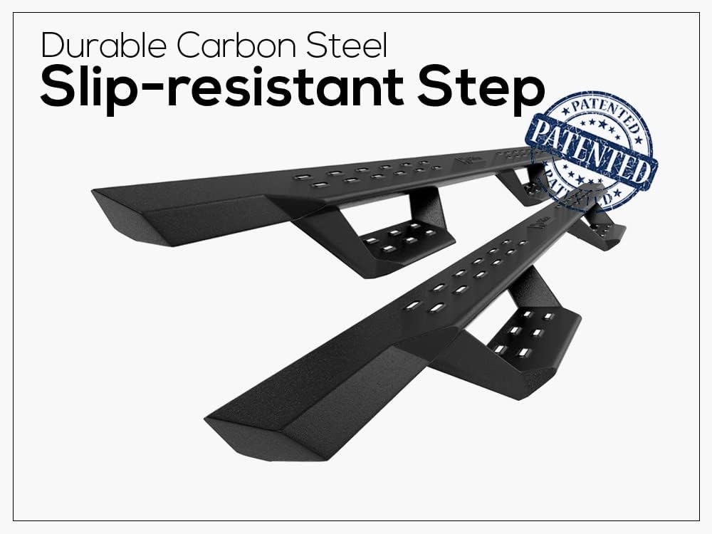 APS Black Overland Slider Tubular Drop Steps Style Nerf Bars Running Boards Compatible with Toyota 4Runner 2014-2024 SR5 & 14-24 TRD Pro & 17-24 TRD Off-Road