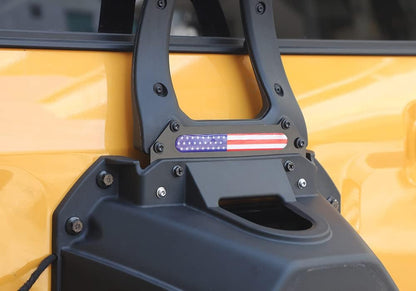 Third/3rd Brake Light Extension Mounting Bracket, BORUIEN 3rd Brake Light Holder Spare Tire High Brake Lights Extension Brackets for 2021 2022 Ford Bronco (NOT for Bronco Sport) (Black USA Flag)