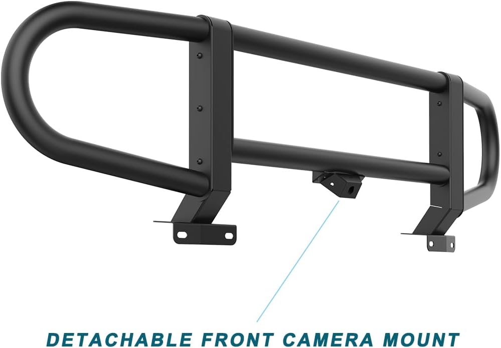 WolfX Bull Bar for Ford Bronco 2021 2022 2023 2024 2025 with Modular Front Bumper Only (Not Fit Sport) Bumper Guards Steel Bumper Grill, Black
