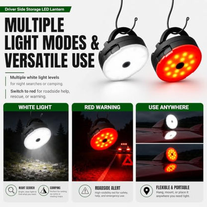 Driver Side Storage LED Lantern Compatible with 2024-2026 Toyota Tacoma
