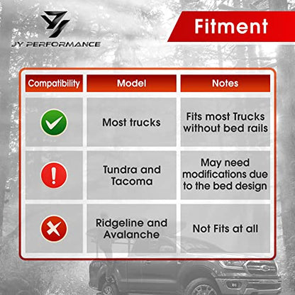 Truck Ladder Racks 800Ibs Capacity Extendable Pick-up Truck Bed Ladder Rack, Universal Heavy Duty - OMOTOR