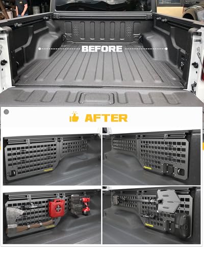5ft Truck Bed Side MOLLE Panel Fit for Jeep Gladiator JT 2020-2026