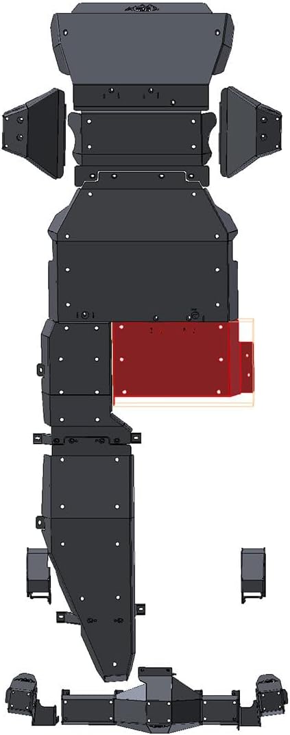 IAG Rock Armor Transfer Case Skid Plate for Ford Bronco 2021+ 2/4 Door & Raptor 2022+ (Not Sport), Made in USA