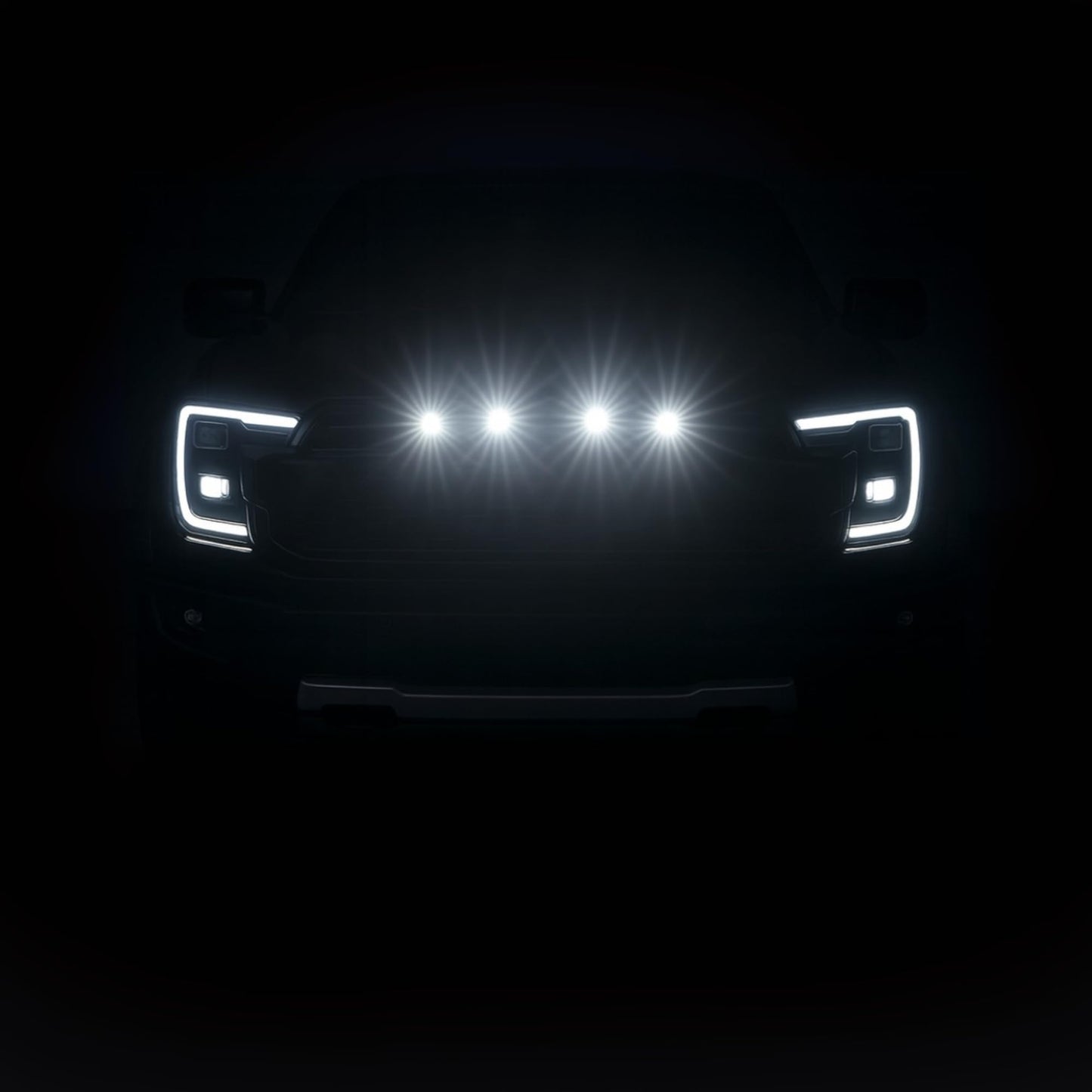 4Pcs Amber LED Front Grille Lights Compatible with 2022-2025 Ford Next-Gen Ranger Raptor
