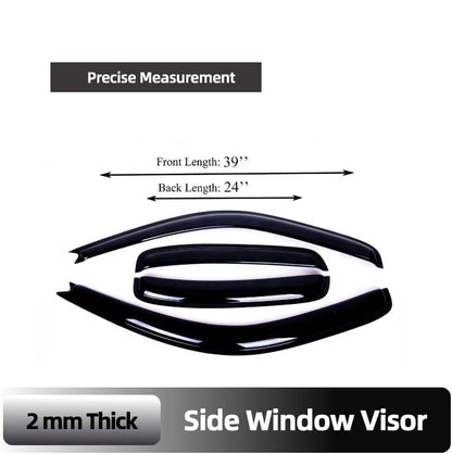 Smoke Window Visor Set Fits for Toyota Tundra Extended Cab 2000-2006