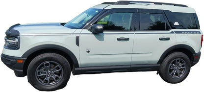 2021-2026 Tape-On Rain Guards for Ford Bronco Side Window Visor Deflectors Sport Big Bend Outer Banks Badlands 2022 2023 2024 2025