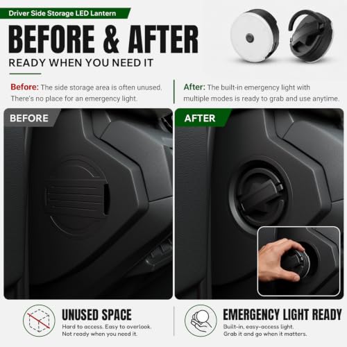 Driver Side Storage LED Lantern Compatible with 2024-2026 Toyota Tacoma