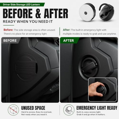 Driver Side Storage LED Lantern Compatible with 2024-2026 Toyota Tacoma