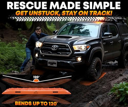 Premium Offroad Traction Boards with Mount Kit & Survival Shovel
