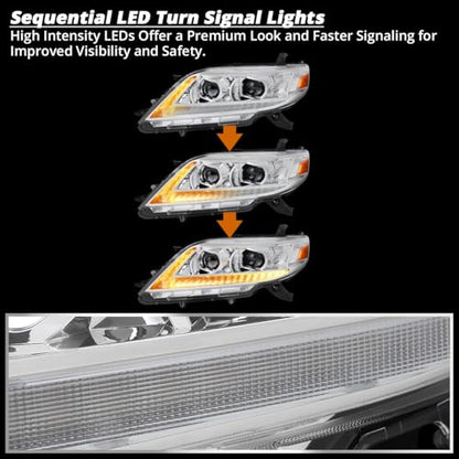 Switchback Projector Headlights For 2011-2020 Toyota Sienna