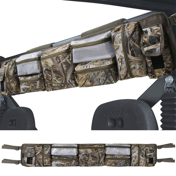 UTV Roll Cage Rear Storage Bag Gear Bags for Most Full Size UTVs, Polaris, Yamaha and Kawasaki UTVs - OMOTOR