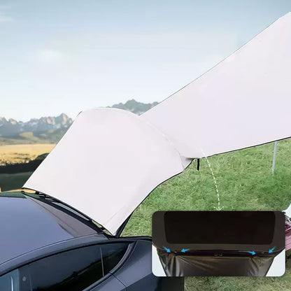 Tesla Model Y Tailgate Camping Canopy Tent - UV-Proof Sunshade Awning Custom Fit for Outdoor Travel - OMOTOR