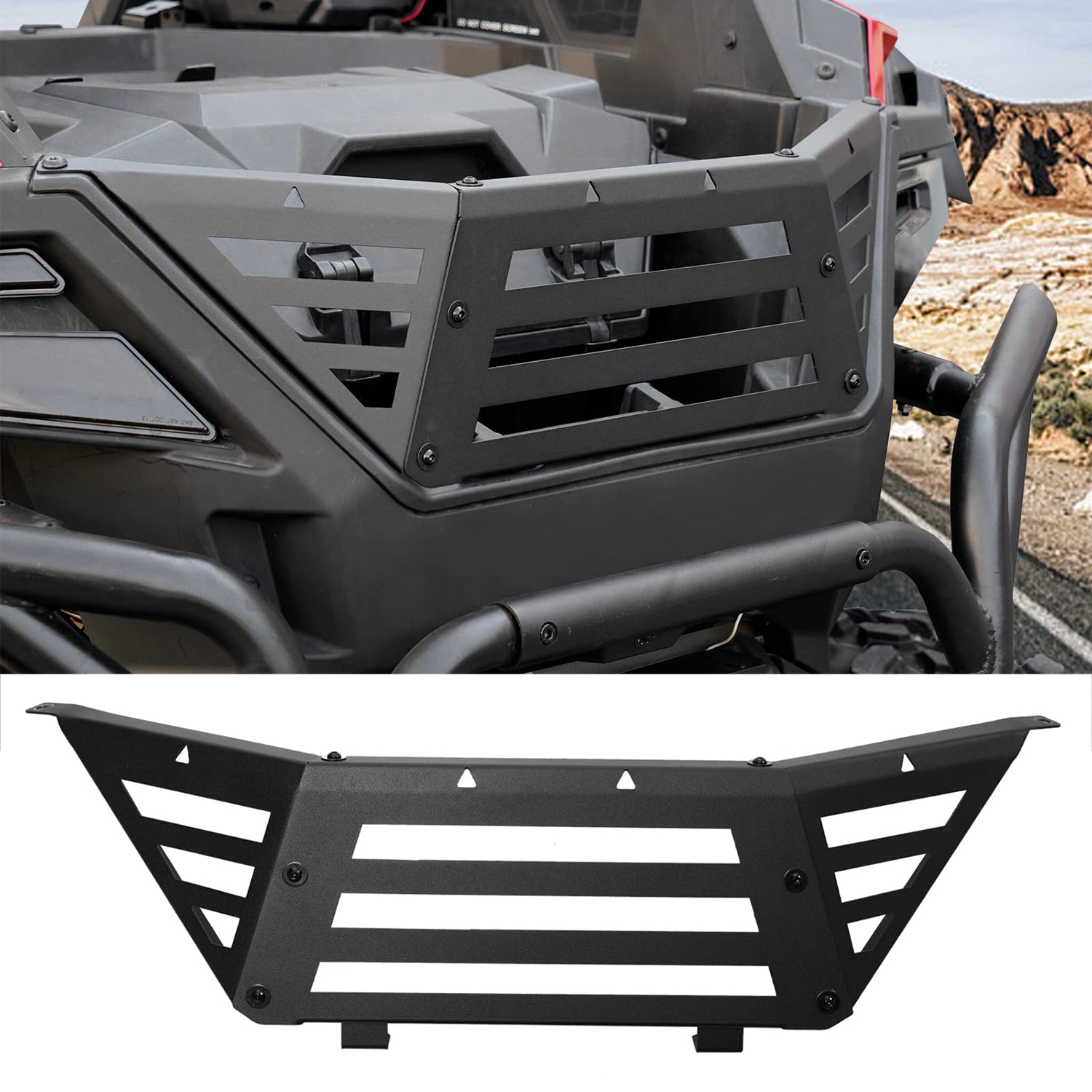 A & UTV PRO Bed Enclosure Tailgate for Polaris RZR PRO XP / XP4 2020-2024, for RZR Turbo R 2022-2024 - OMOTOR