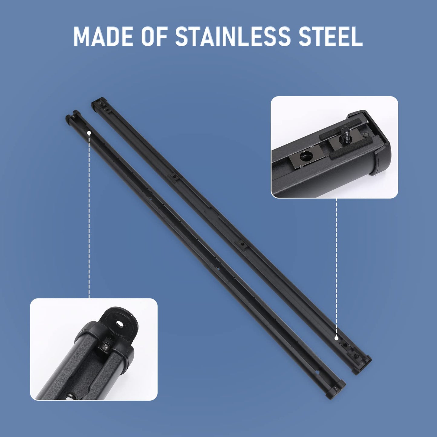 Truck Bed Tie Down Rail Compatible with 2020-2026 Jeep Gladiator Replace# 82215956