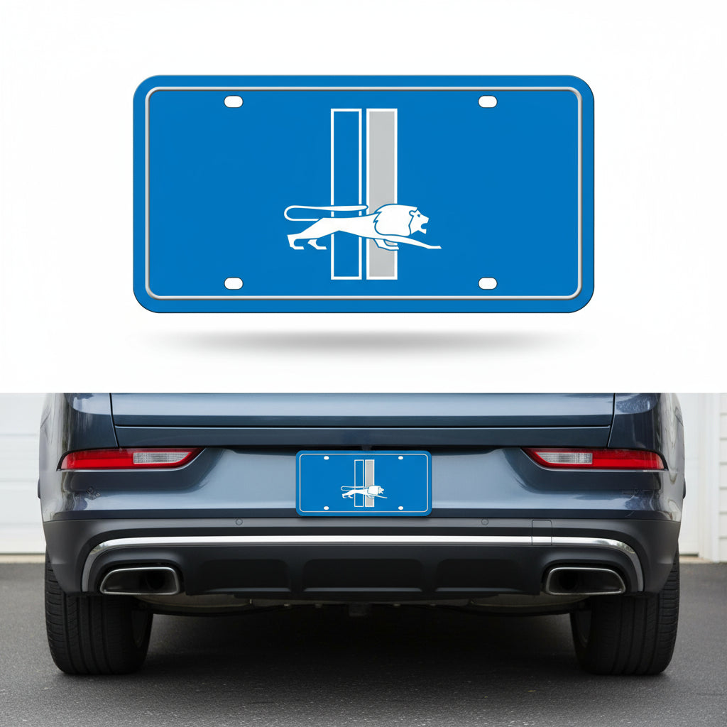 Rico Industries NFL Football Modern Retro Metal Auto Tag 6" x 12" - Great for Truck/Car/SUV