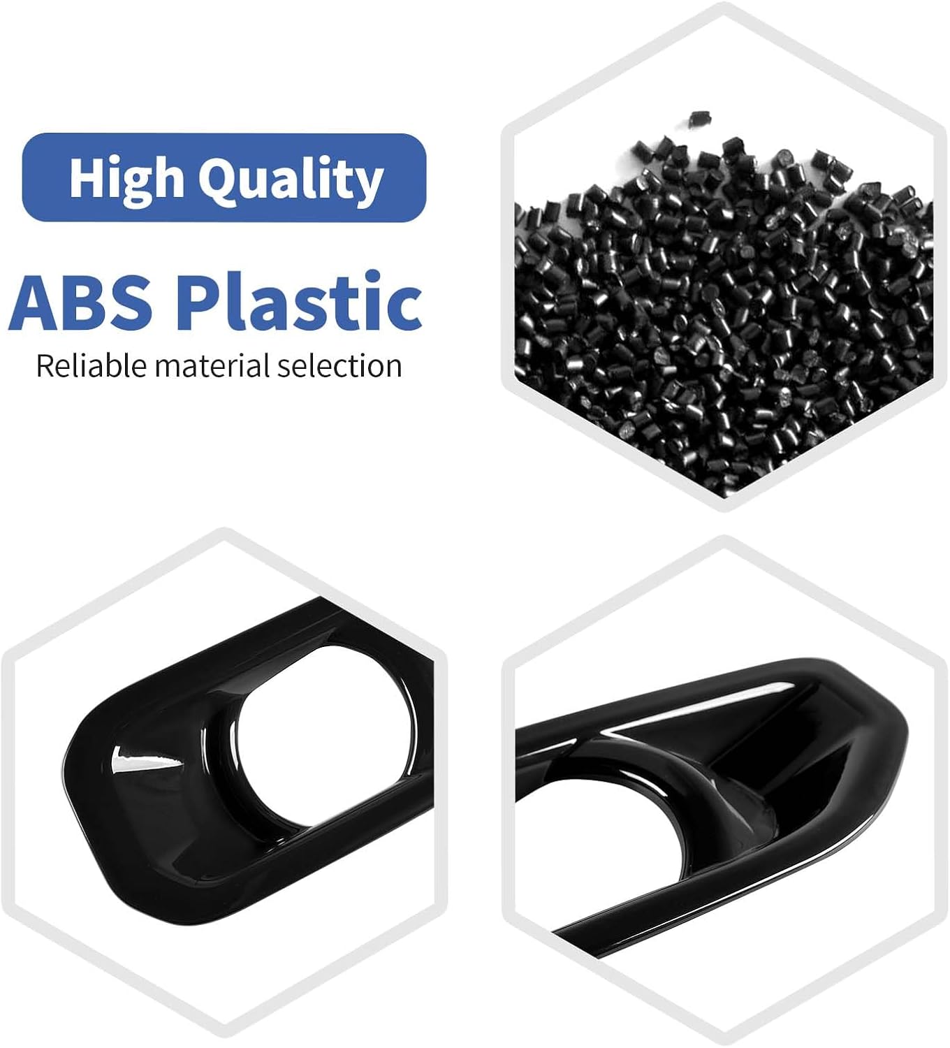 for Jeep JL Front Bumper Fog Light Cover Trim for Jeep Wrangler JL JLU 2018 up for Gladiator JT 2020 up Black Exterior Accessories 2pcs