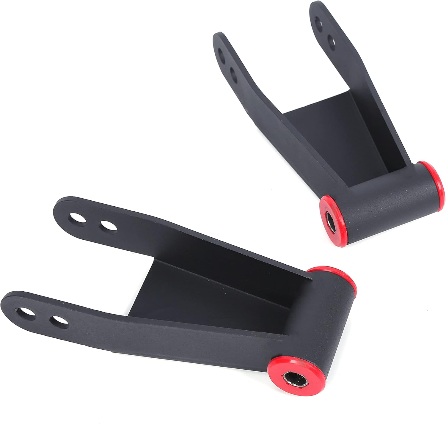 ECOTRIC 2"-3" Lowering Drop Shackles Rear Compatible With 2004-2014 Ford F150 F-150 Rear leveling shackles Adjustable 2" to 3" Leveling kit 2wd Black