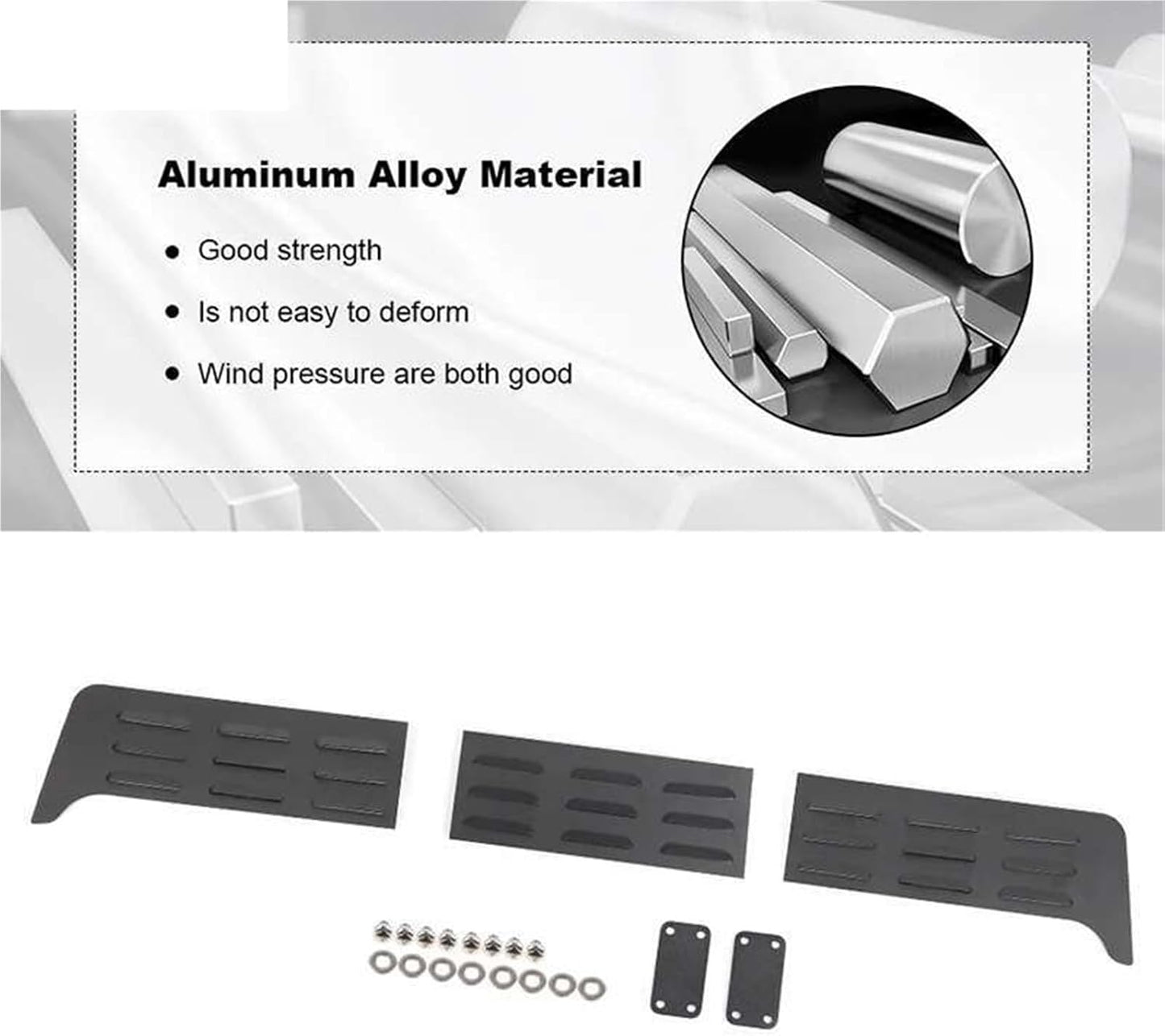 JeCar Aluminum Rear Door Vent Louver Cover Compatible with 4Runner 2010 Up Trunk Exhaust Opening Air Outlet Panel Car Exterior Accessories