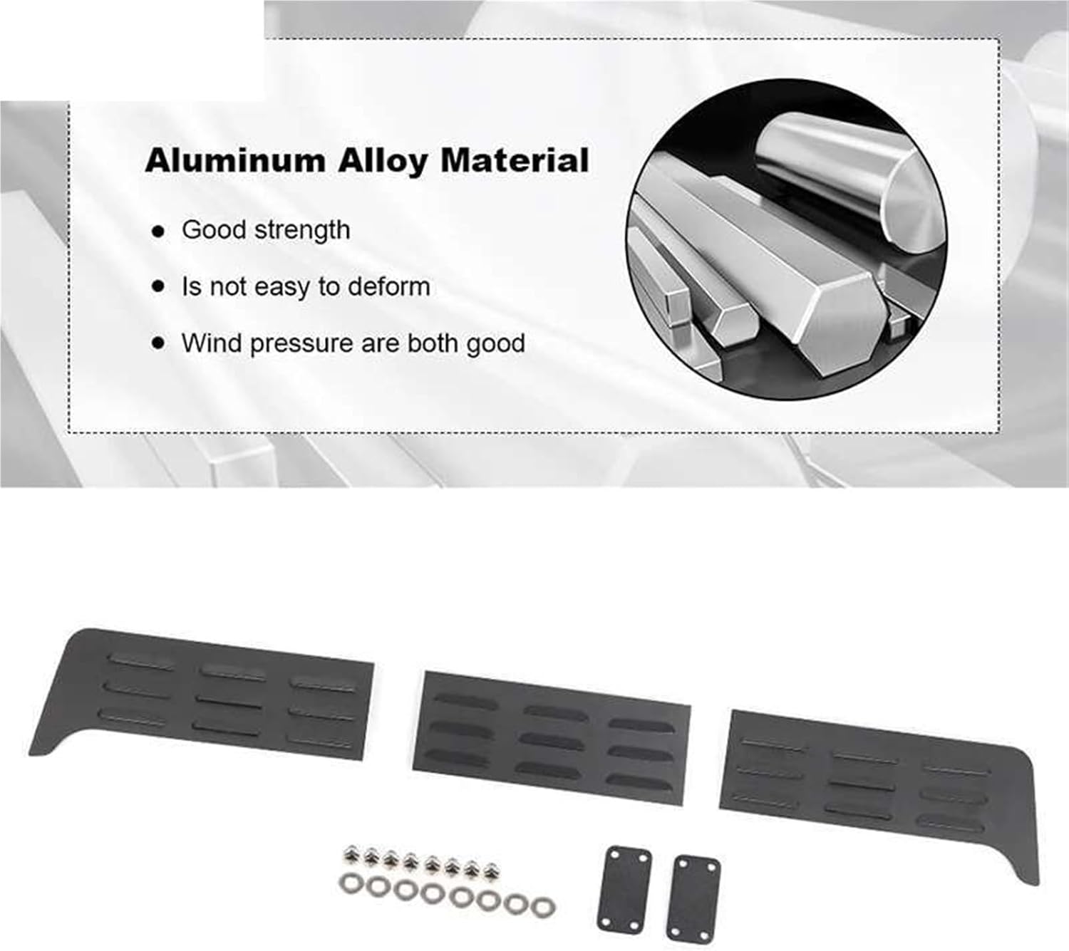 JeCar Aluminum Rear Door Vent Louver Cover Compatible with 4Runner 2010 Up Trunk Exhaust Opening Air Outlet Panel Car Exterior Accessories