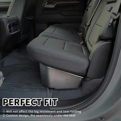 MAXDOM Under Seat Storage Fit for (2019-2024) Chevy Silverado 1500/GMC Sierra 1500 (2020-2024) 2500 3500 HD | Double & Crew Cab Rear Underseat Organizer Box