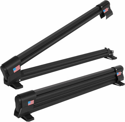 Aluminum Ski Rack for Roof Rack fit 6 Pairs of Skis or 4 Snowboards
