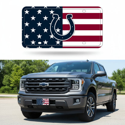 Rico Industries NFL Football USA Metal Auto Tag 6" x 12" - Great for Truck/Car/SUV