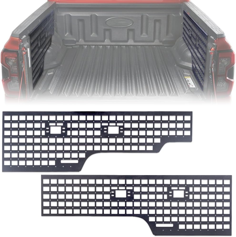 2 Pcs 5 Ft (60") Bed Side Truck Bed Molle Panels Compatible with 2024-2025 Ford Ranger