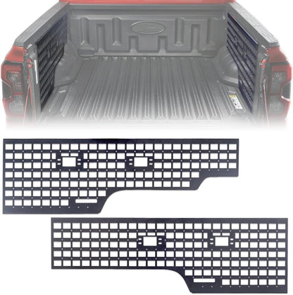 2 Pcs 5 Ft (60") Bed Side Truck Bed Molle Panels Compatible with 2024-2025 Ford Ranger