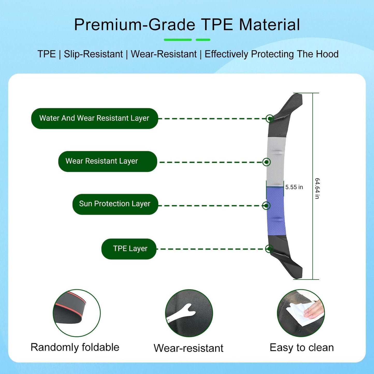 Hood Protector Compatible with 2024-2026 Toyota Tacoma