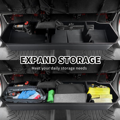 MAXDOM Under Seat Storage Fit for (2019-2024) Chevy Silverado 1500/GMC Sierra 1500 (2020-2024) 2500 3500 HD | Double & Crew Cab Rear Underseat Organizer Box